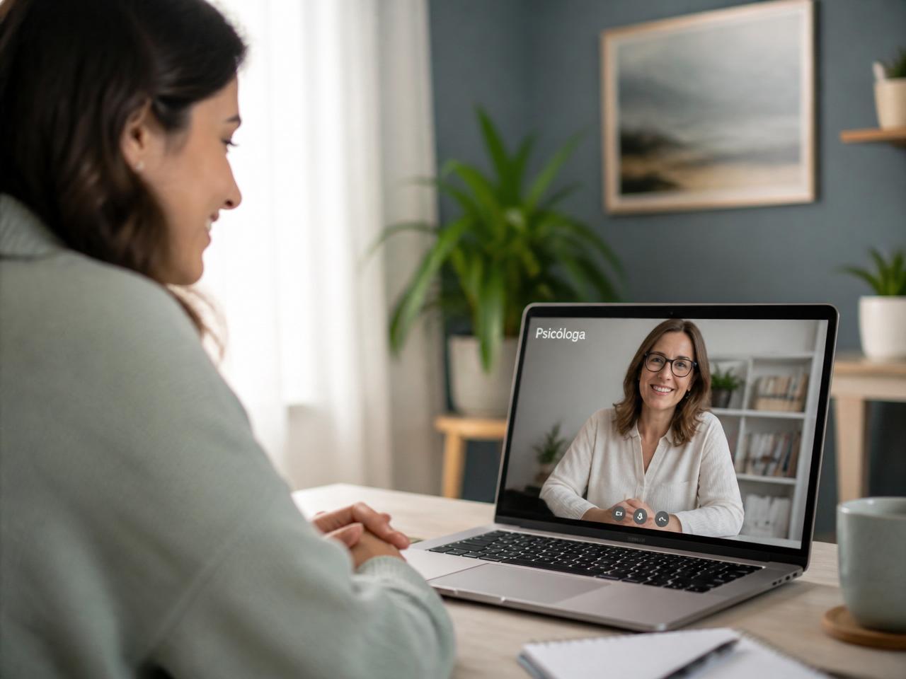 Paciente em teleconsulta com psicólogo da Espaço Sou pela Care Plus